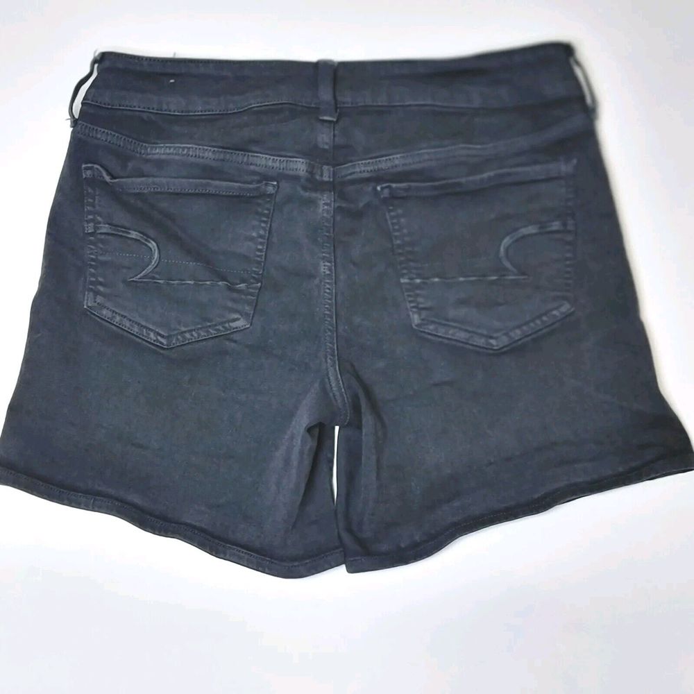 American Eagle Womens Super Stretch Black Shorts Size 8 - Picture 2 of 7